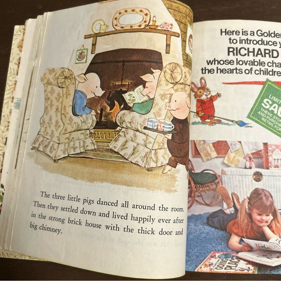 !!**KIDS BOOKS 4/$10**!! Three Little Pigs Little Golden Book 1978 4th Printing - Picture 7 of 11
